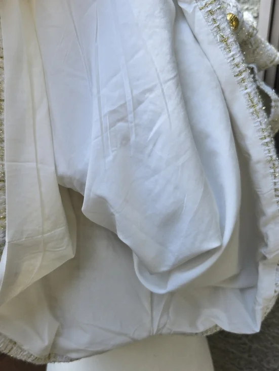 Shop The Mint Ivory Plaid Button-Front Long Sleeve Shift Dress - Picture 9 of 11